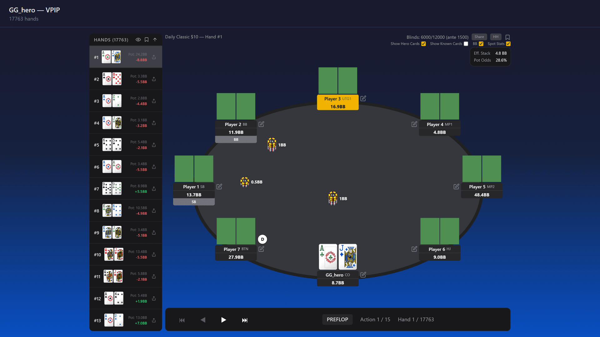 Hand replayer